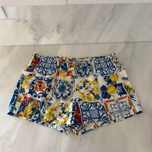 Dolce & Gabbana Blue and Yellow Swim Shorts
